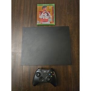 Microsoft Xbox One X Console Black 1TB w/ Controller + Cords + 1 Game TESTED